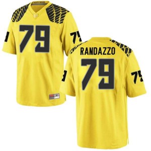 Men's University of Oregon #79 Chris Randazzo Gold Football Game Football Jersey 496144-661